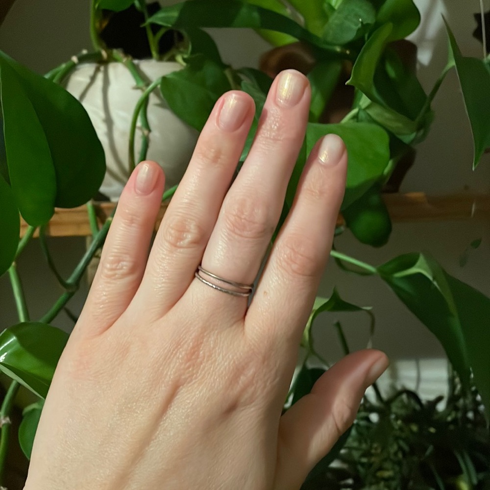 2 Genuine Silver Rings | Size 7.5